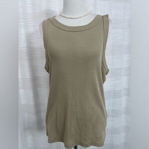 NWT Banana Republic Tan Ribbed Tank Top Size XL